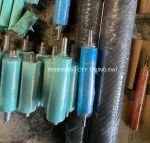Gia Công Đắp Trục cao su xanh băng tải cao su